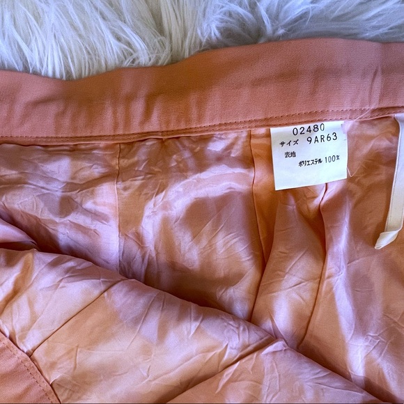 Vintage peach chiffon on accordion pleated skirt - Picture 4 of 4